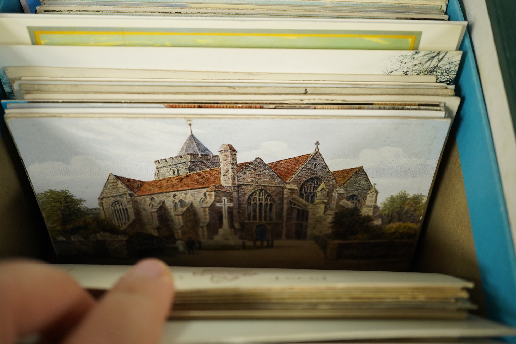 A collection of assorted loose postcards, Sussex topography. Condition - as viewed